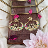 Vriksham Premium AD Stone Designer Bridal Earrings-Multicolor-G18224